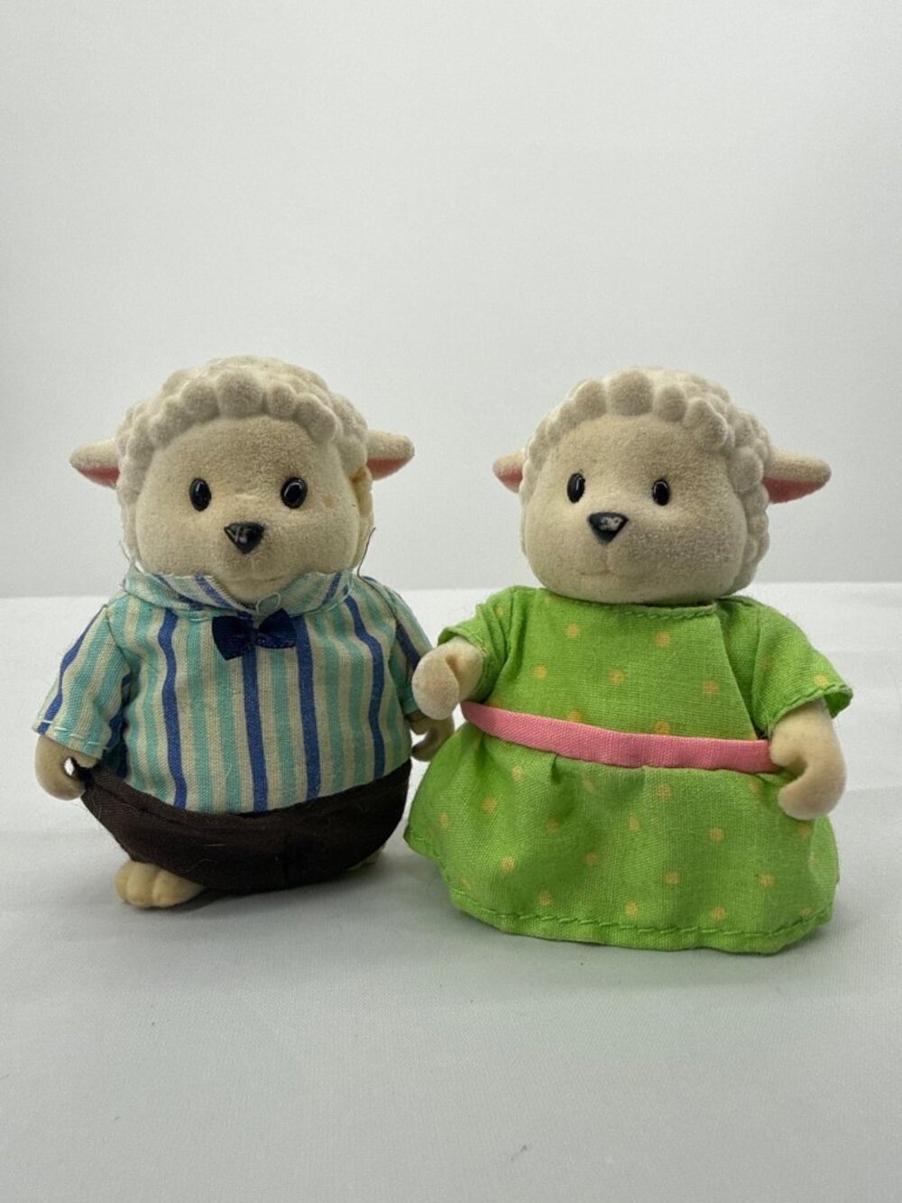 Lil Woodzeez Snipadoodles Sheep Family Flocked Miniature Figures Coquette Toy Lo